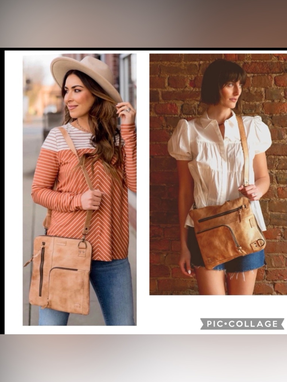 Bed Stu Aiken Leather Crossbody Convertible Bag Tan OATS DD Retail $280 - Picture 15 of 15